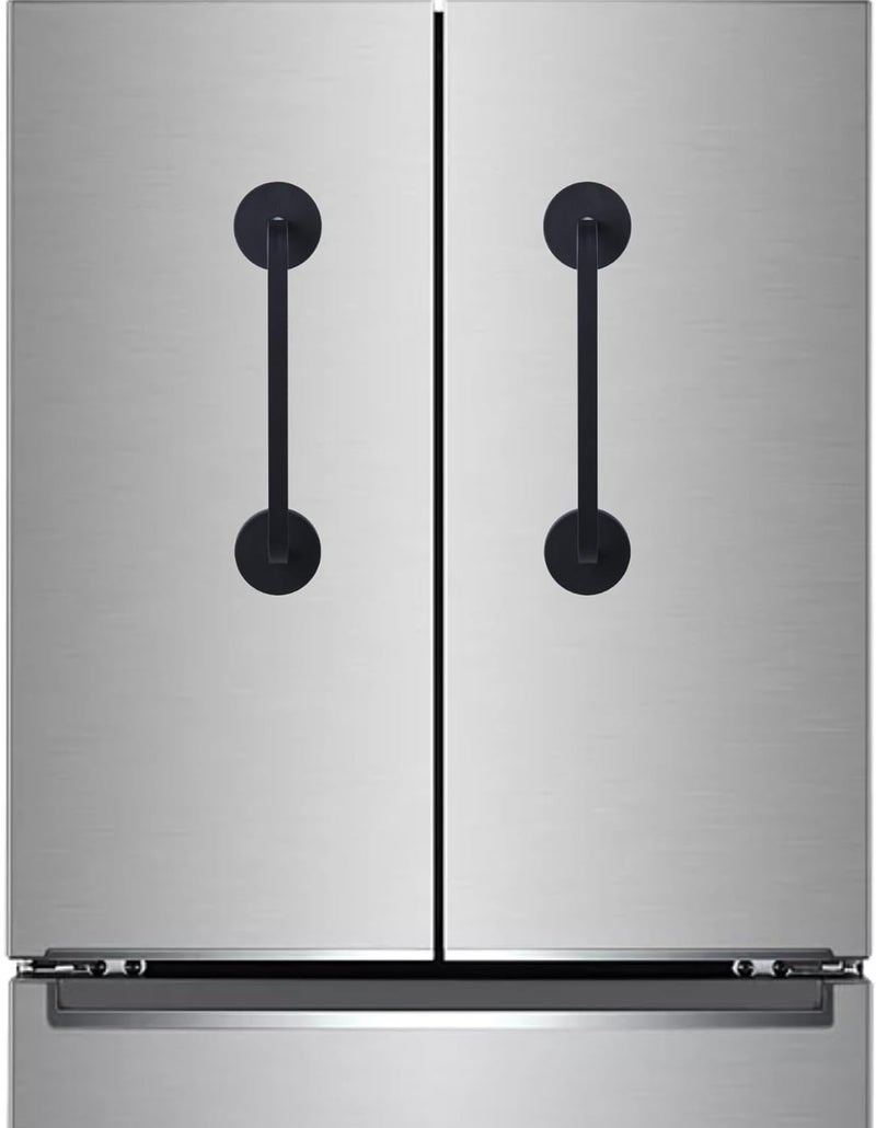 LEVOSHUA Magnetic Door Handle for Refrigerator, Heavy Duty Magnet Fridge Handle, Replacement Pull Bar for Fridge, Ferrous Entry Door, Metal Garage Door, Black, Pack of 2 - Image 1
